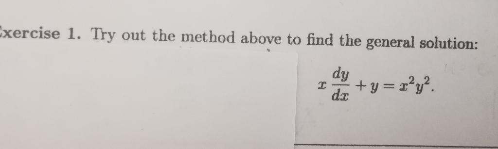 Solved Exercise 1. Try out the method above to find the | Chegg.com