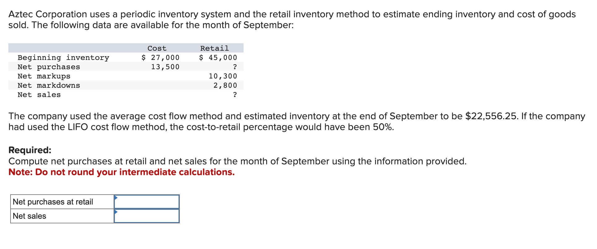 Solved Aztec Corporation Uses A Periodic Inventory System 