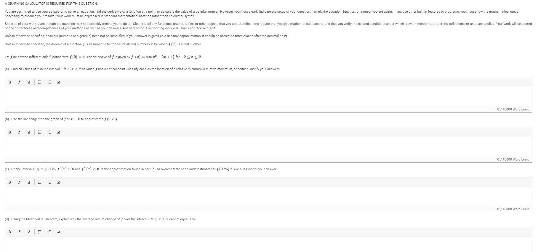 Solved A GRAPHING CALCULATOR IS REQUIRED FOR THIS QUESTION. | Chegg.com