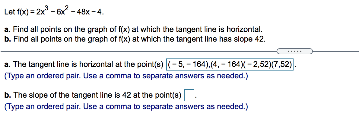 Solved Let F(x) = 2x2 - 6x2 - 48x -4. A. Find All Points On | Chegg.com