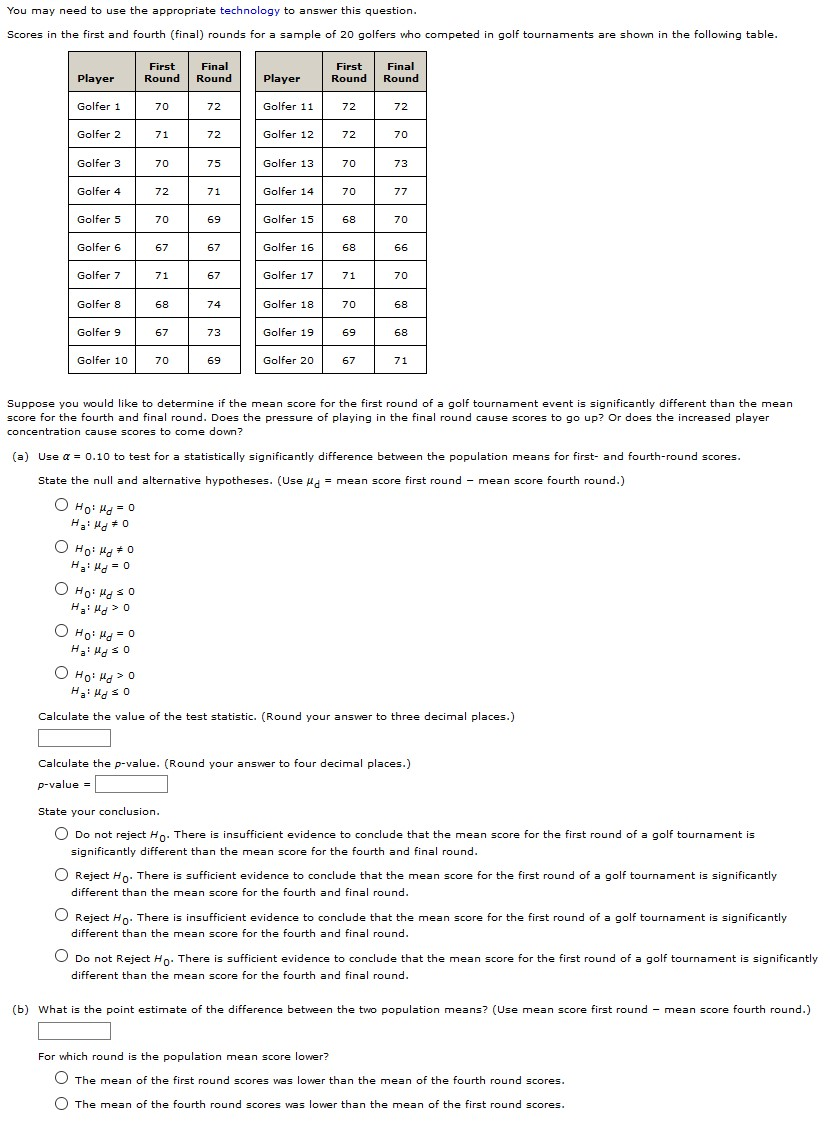 Solved You may need to use the appropriate technology to | Chegg.com