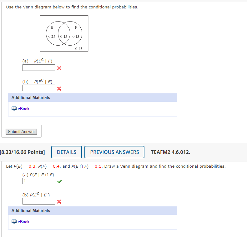 Solved Use The Venn Diagram Below To Find The Conditional | Chegg.com