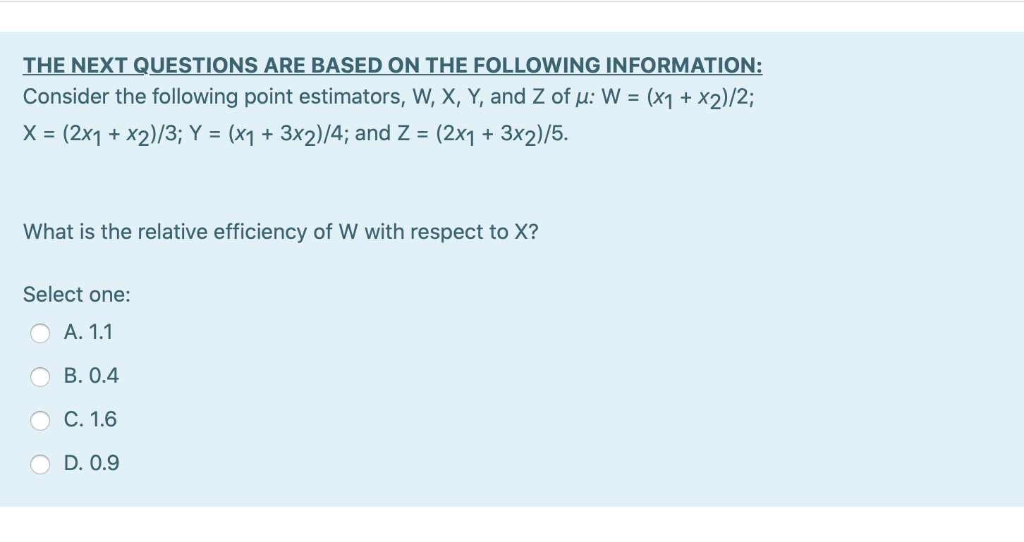 Solved THE NEXT QUESTIONS ARE BASED ON THE FOLLOWING | Chegg.com
