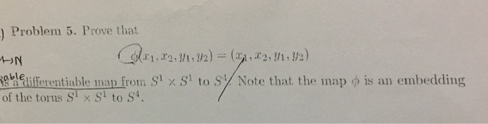 Prove that the map is a differentiable map from S1xS1 | Chegg.com