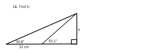 Solved 14. Find h : | Chegg.com