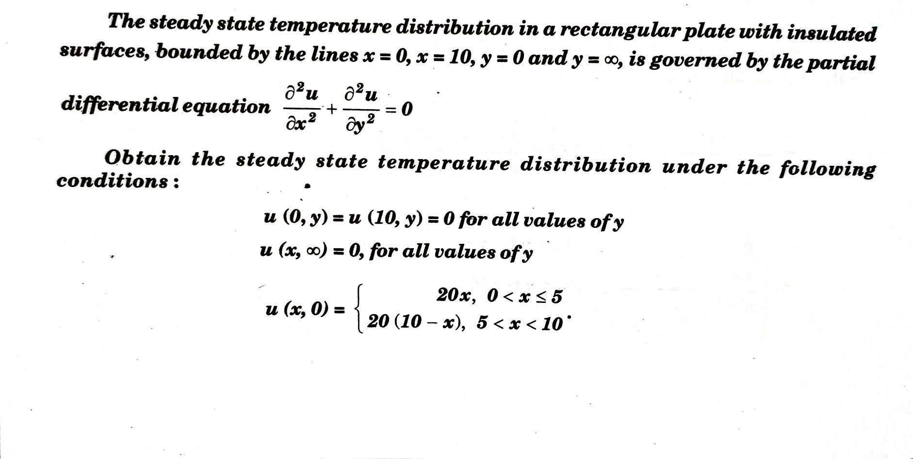 Solved ลาน The steady state temperature distribution in a | Chegg.com