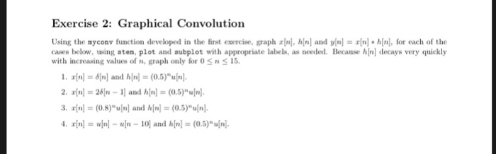 Exercise 1: Convolution of Two Vectors The steps in | Chegg.com