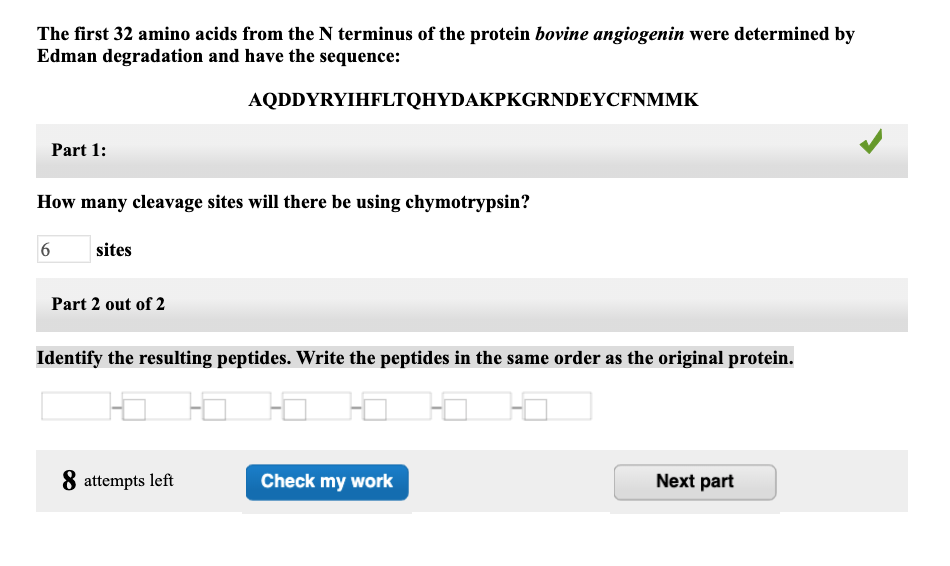 Solved The first 32 amino acids from the N terminus of the | Chegg.com