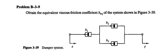 Solved Problem B-3-9 Obtain The Equivalent Viscous-friction | Chegg.com