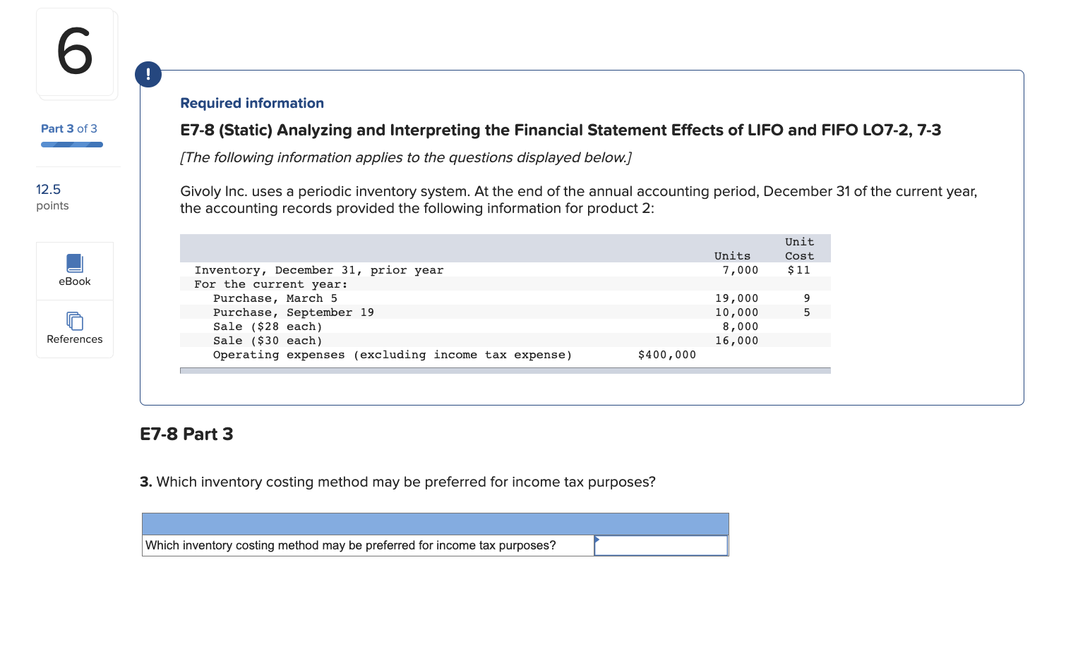 Solved Required information E7-8 (Static) Analyzing and | Chegg.com