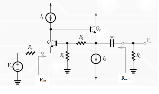 Solved feedback amplifier, the transistors are biased with | Chegg.com