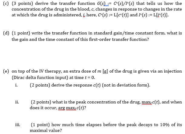 1 A Patient Is In The Hospital Receiving A Drug V Chegg Com