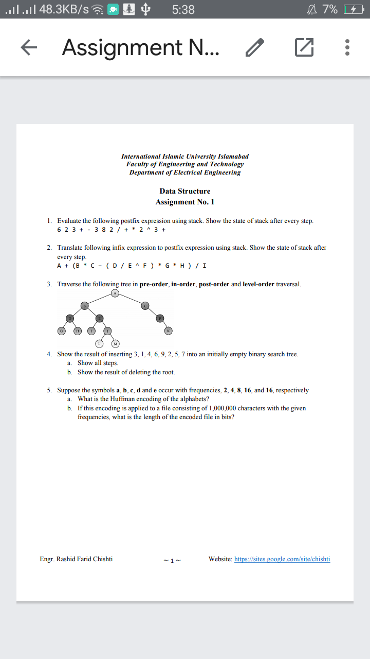 Solved 1 11 48 3kb S 5 38 O 7 Assignment N In Chegg Com