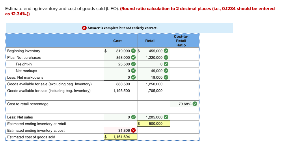 cost of goods sold formula freight in