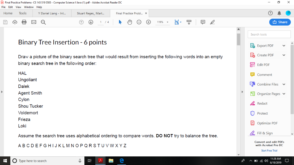 binary search tree java
