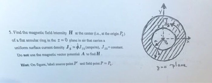 Solved 5. Find the magnetic field intensity H at the center | Chegg.com