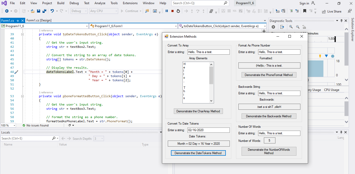 Solved Part-B: String Extension Methods: Write The | Chegg.com