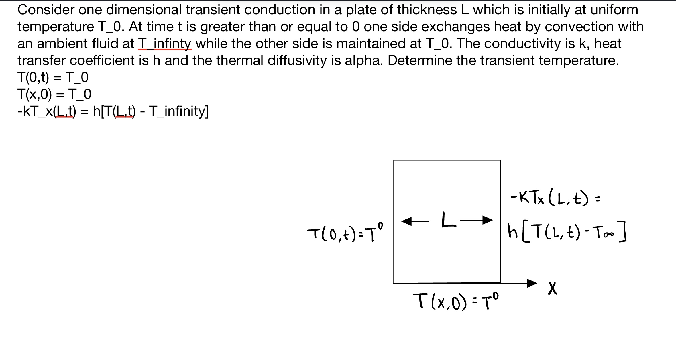 Solved Consider one dimensional transient conduction in a | Chegg.com