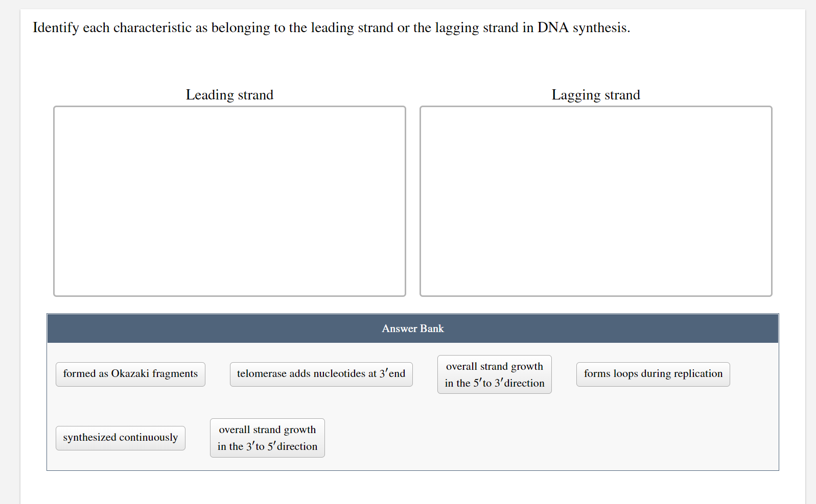 Solved Identify each characteristic as belonging to the | Chegg.com