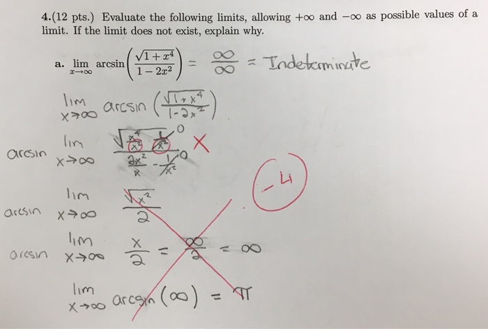 Solved Evaluate the following limits, allowing + infinity | Chegg.com