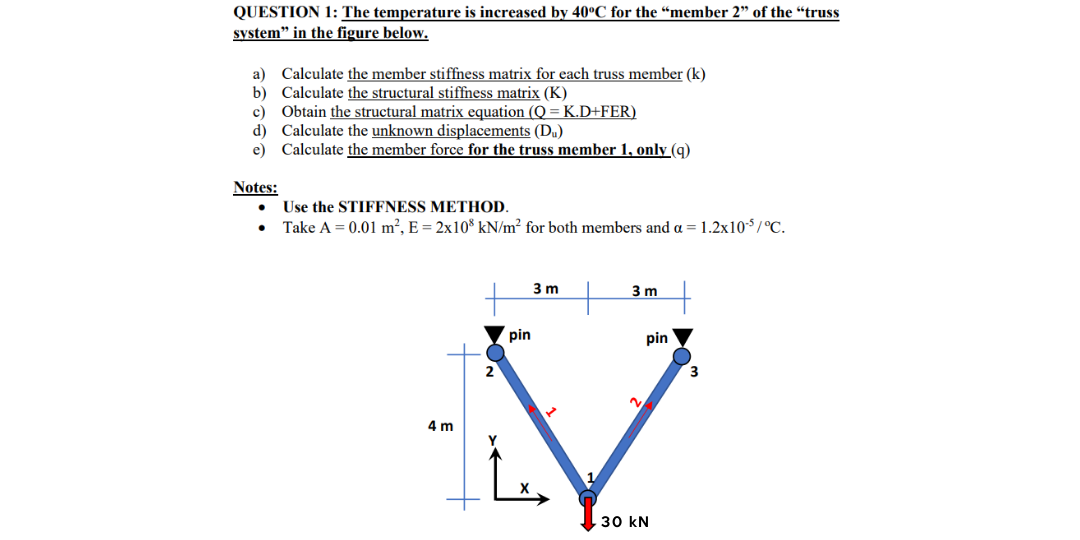 QUESTION 1: The temperature is increased by 40∘C for | Chegg.com