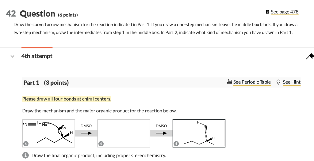 Solved @ See page 478 42 Question (6 points) Draw the curved | Chegg.com