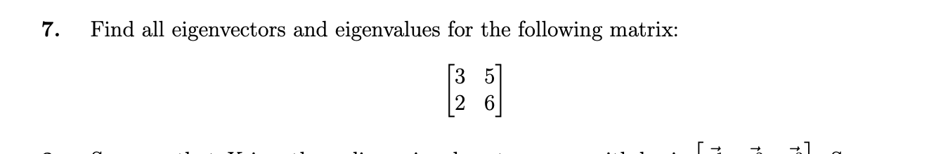 Solved Find all eigenvectors and eigenvalues for the | Chegg.com