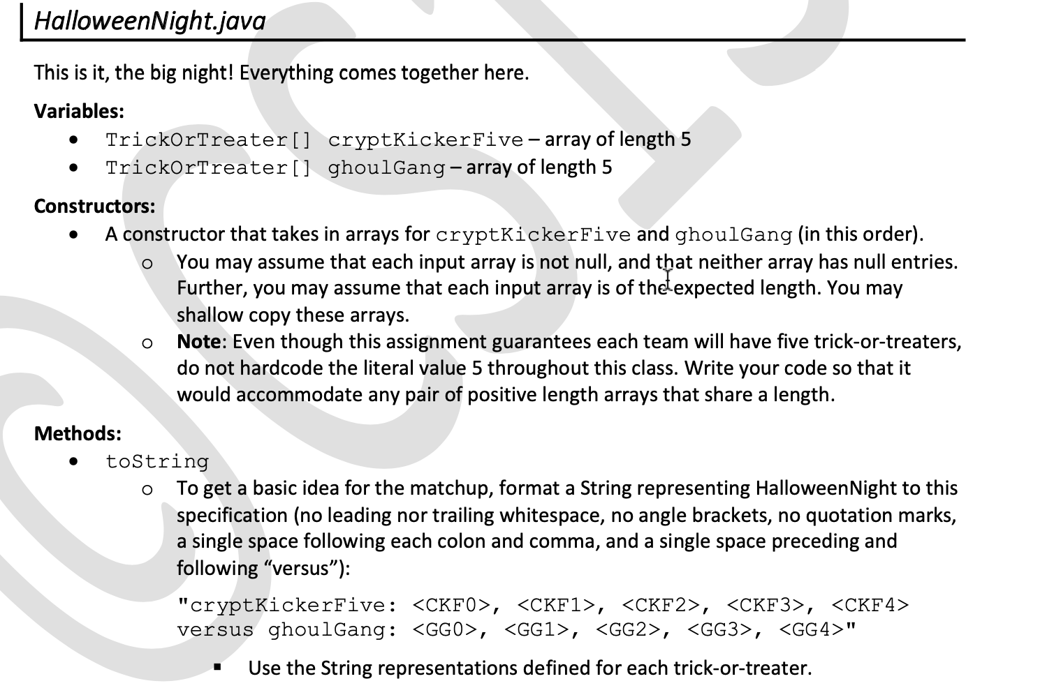Solved Write the full Java code for the following class. | Chegg.com