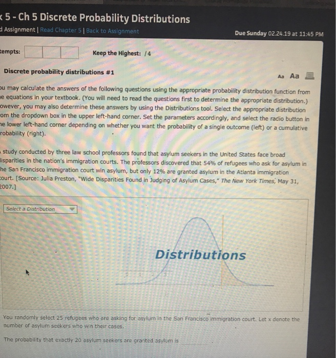 Solved 5 Ch 5 Discrete Probability Distributions Assignment | Chegg.com