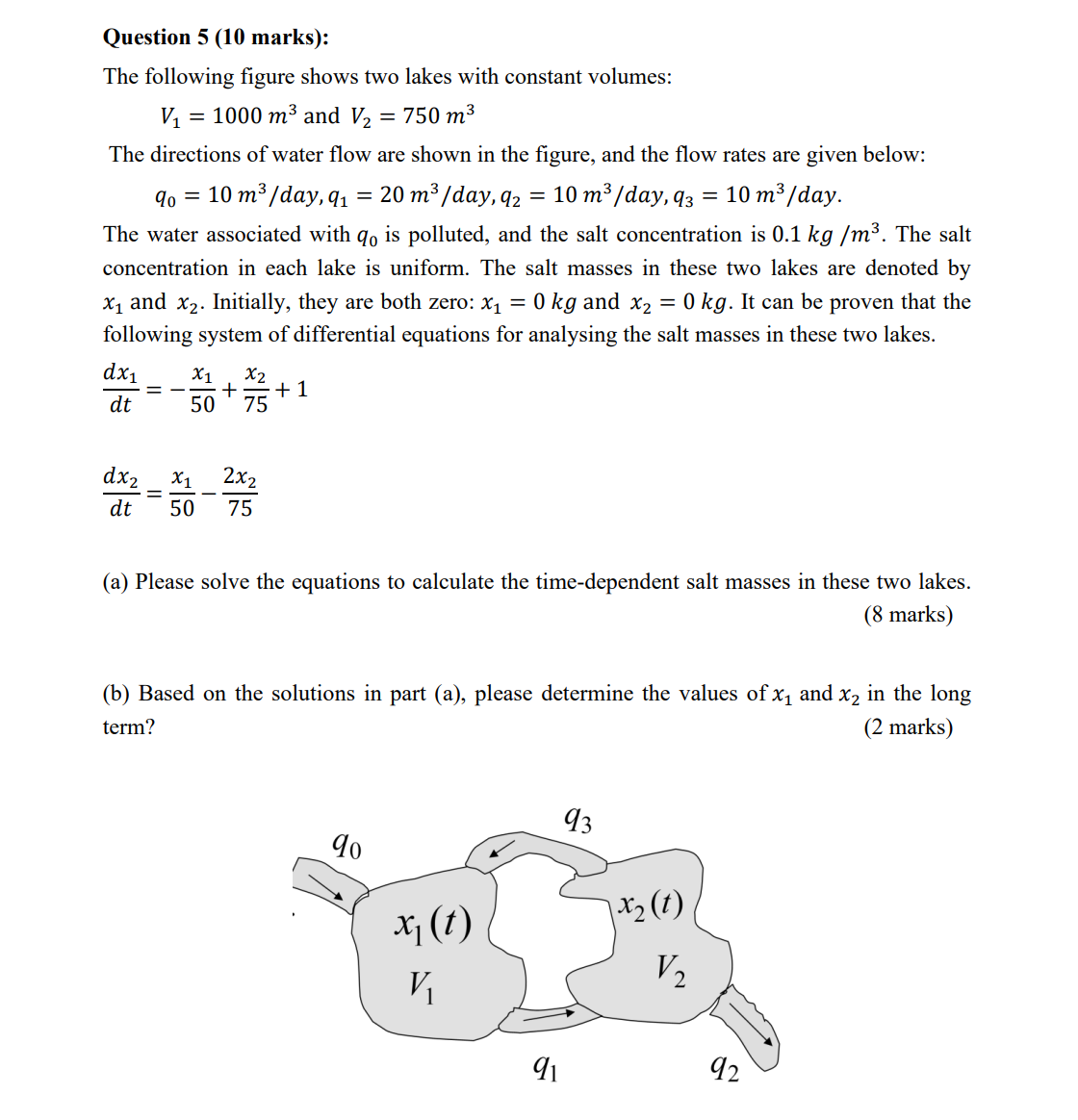 Solved Question 5 (10 ﻿marks):The following figure shows two | Chegg.com
