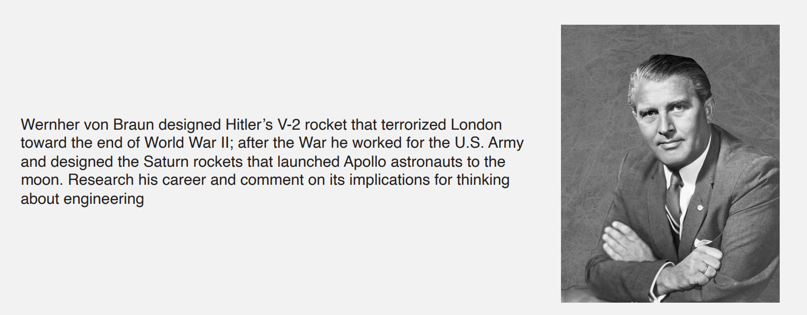 Wernher von Braun designed Hitler's V-2 rocket that | Chegg.com