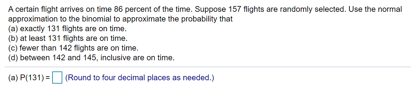 solved-a-certain-flight-arrives-on-time-86-percent-of-the-chegg