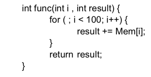 Solved int func(int i , int result) { for (; i
