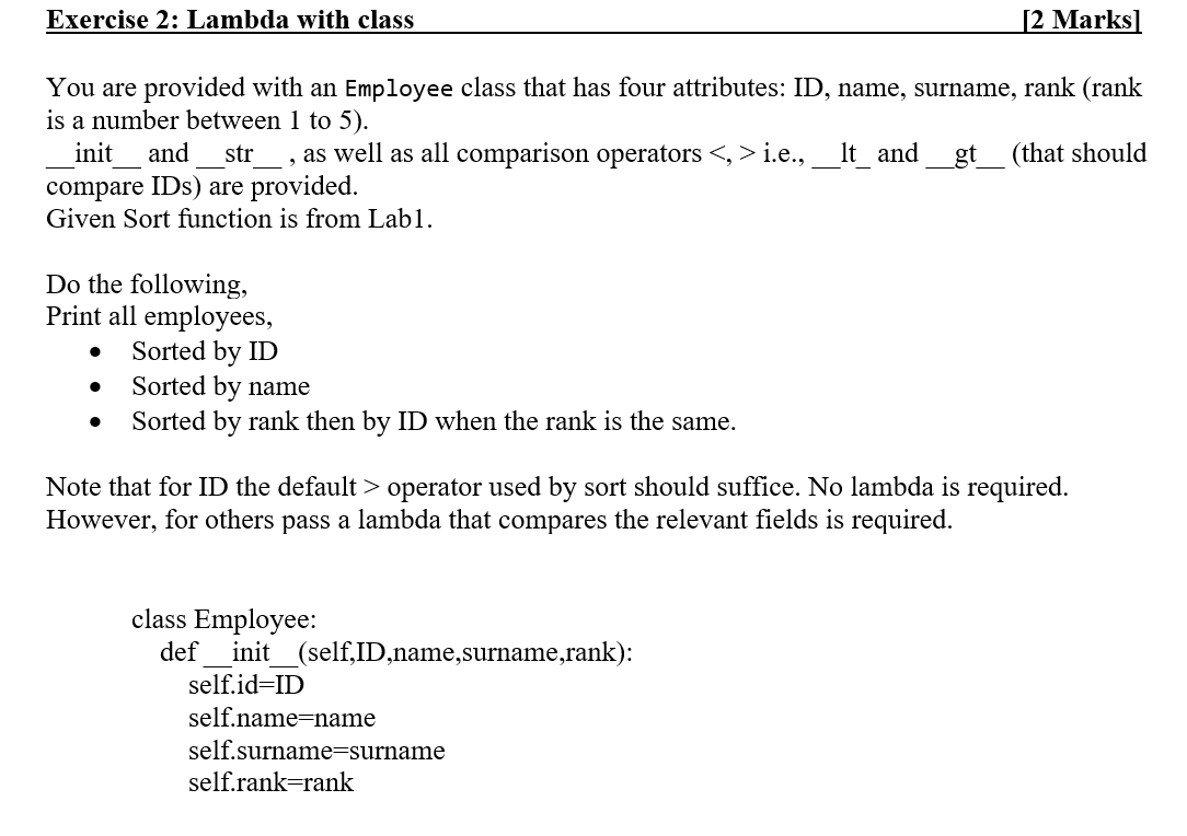 Solved Python [Urgent] class Employee: def | Chegg.com