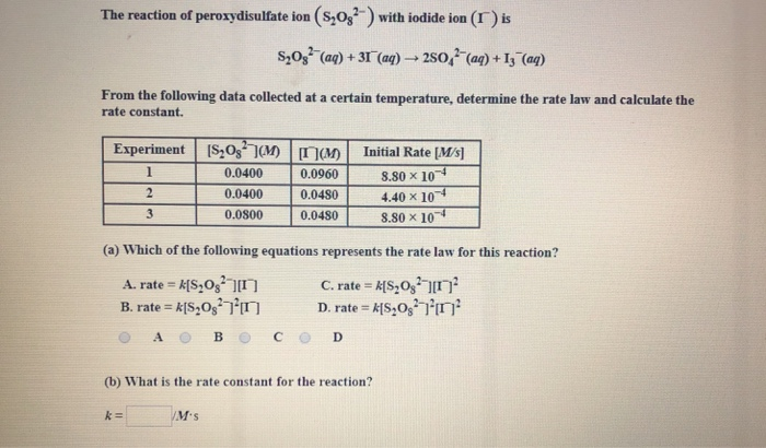 Solved The Reaction 2A → B Is First Order In A With A Rate | Chegg.com