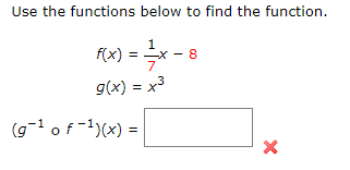 Solved Use the functions below to find the function. | Chegg.com