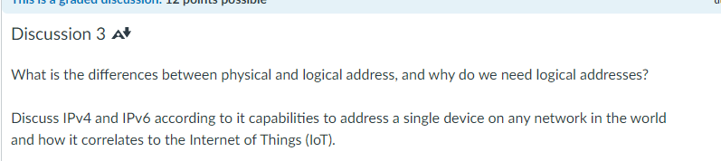 Solved Discussion 3 A What is the differences between | Chegg.com