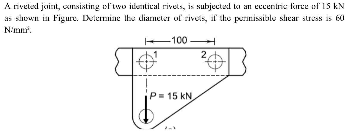 Solved) - The rivet group shown in Fig. P.22.2 connects two narrow  lengths (2 Answers)