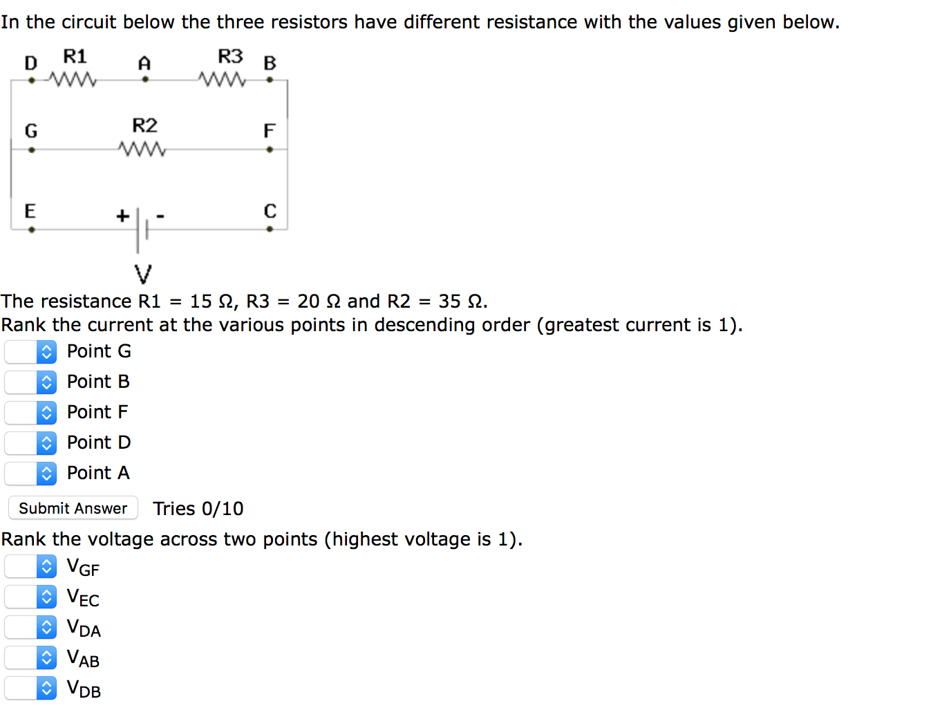 Solved In the circuit below the three resistorss have | Chegg.com