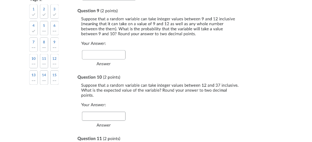 Solved 1 2 3 Question 9 (2 points) Suppose that a random | Chegg.com