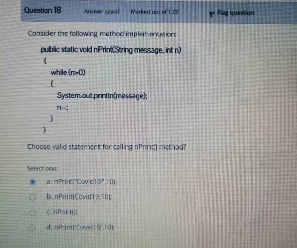 Solved Question 1 Answer saved Marked out of 1.00 Which of | Chegg.com
