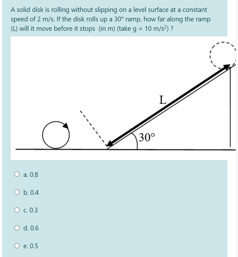 Solved A solid disk is rolling without slipping on a level | Chegg.com