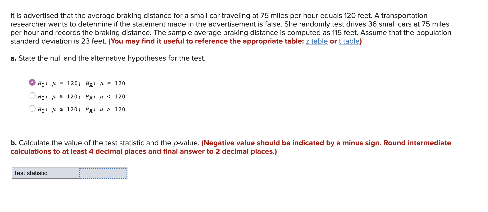 solved-it-is-advertised-that-the-average-braking-distance-chegg