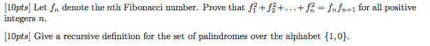 Solved A) Let fn denote the nth Fibonacci number. Prove that | Chegg.com
