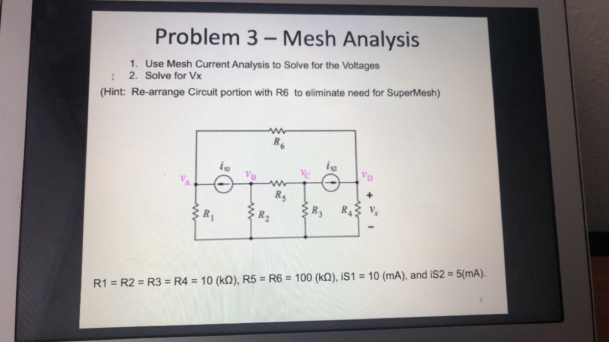 Solved 1. Use Mesh Current Analysis To Solve For The | Chegg.com