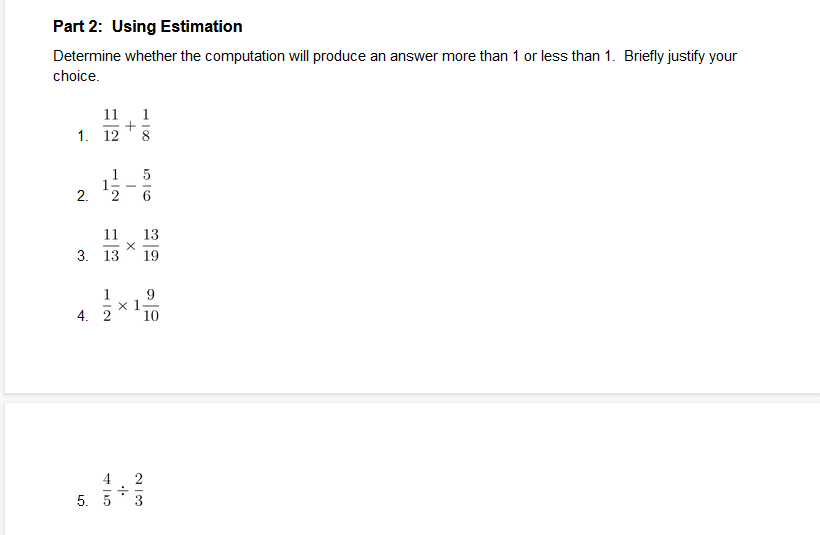 Solved Part 2: Using Estimation Determine Whether The | Chegg.com