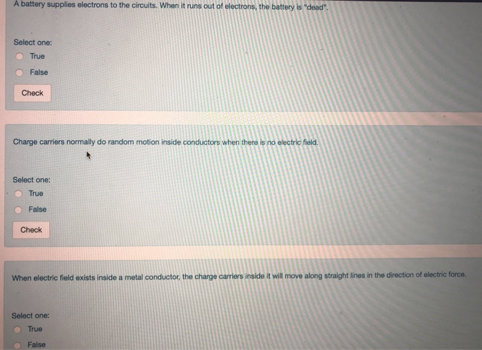 Solved A battery supplies electrons to the circuits. When it