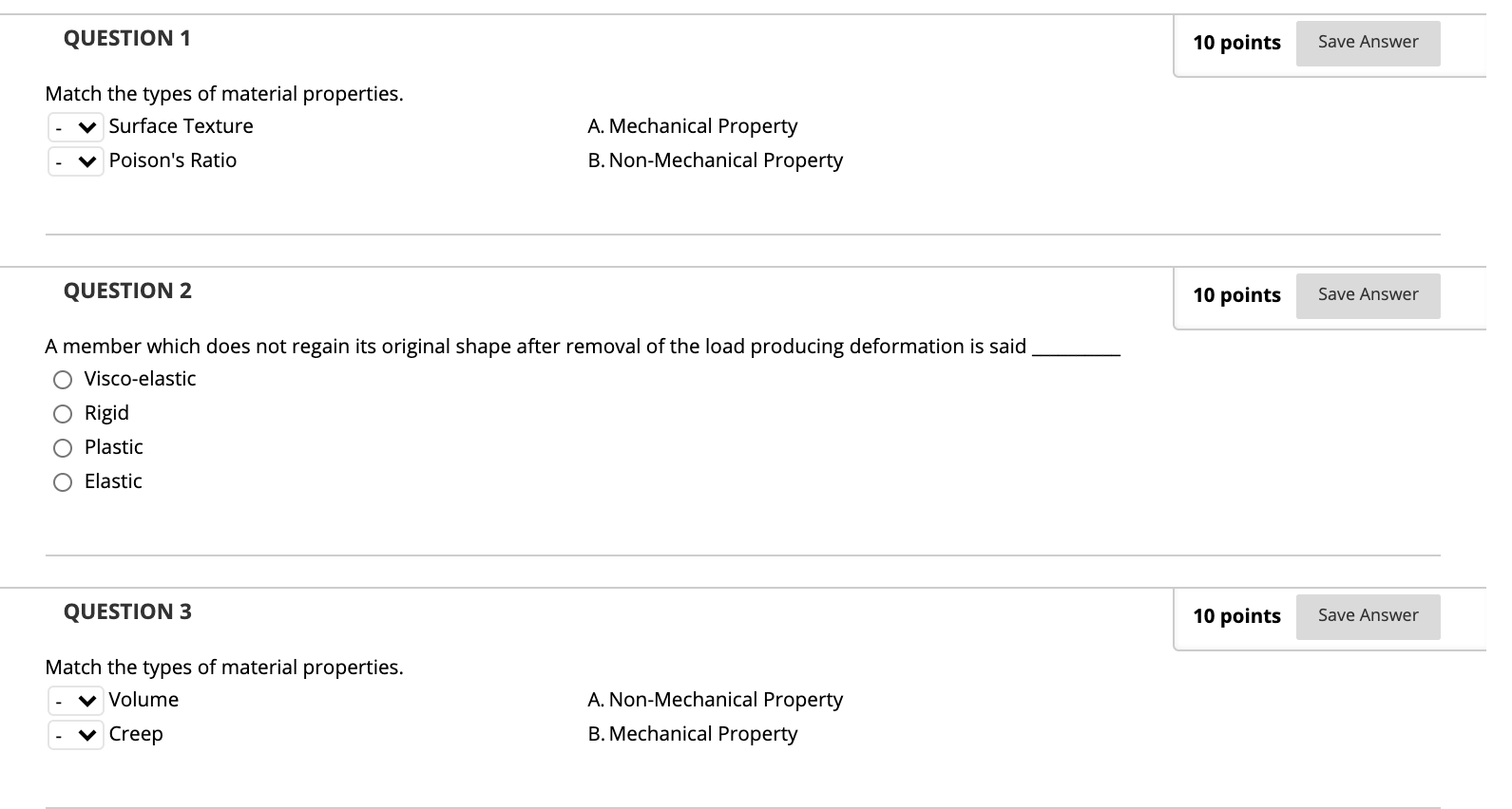 Solved QUESTION 1 10 points Save Answer Match the types of | Chegg.com