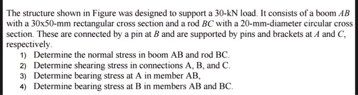 Solved The structure shown in Figure was designed to support | Chegg.com