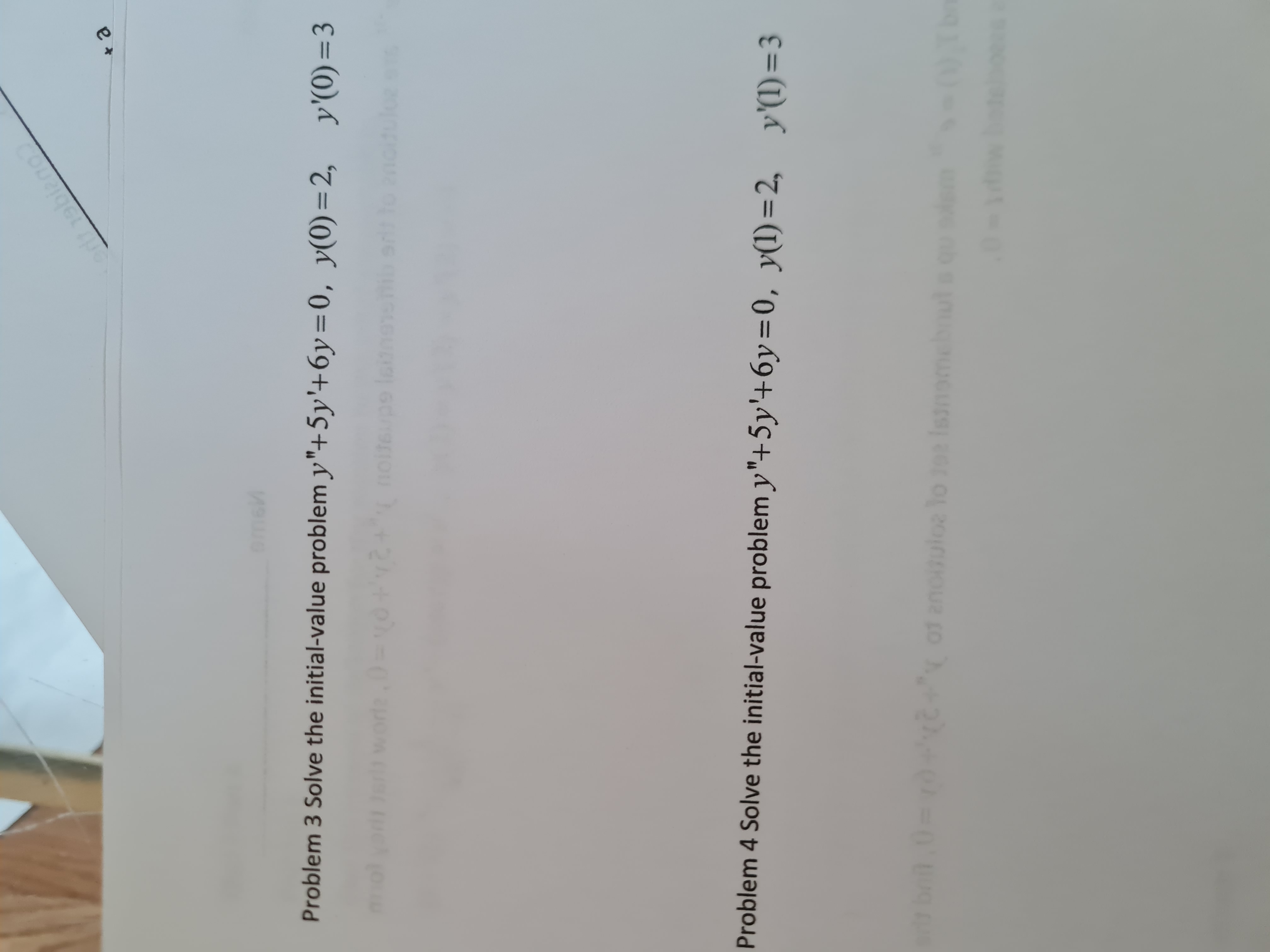 Solved Problem 3 Solve the initial-value problem | Chegg.com